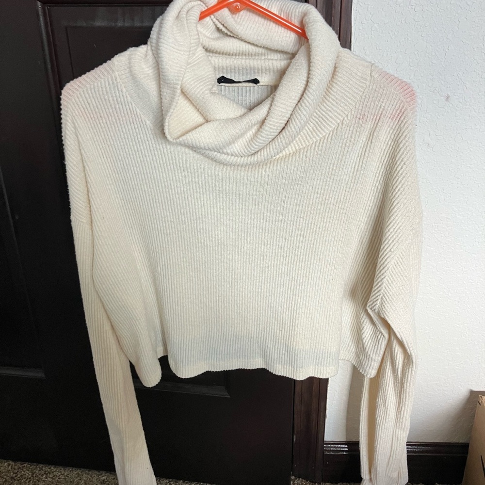 Cozy Cream Cowl Neck Sweater